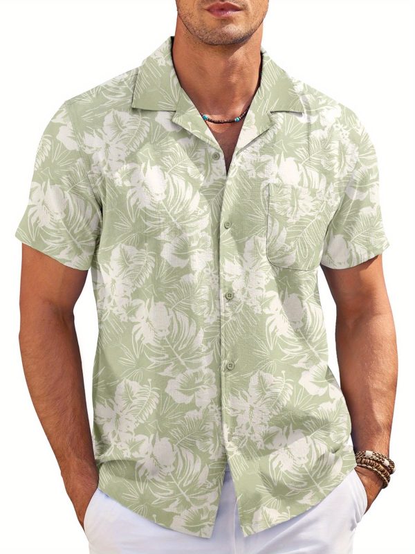 men's black casual button shirt short sleeve, summer resort & beach wear, sizes s xxxl, breathable blend, classic collar design, machine washable, beach shirt