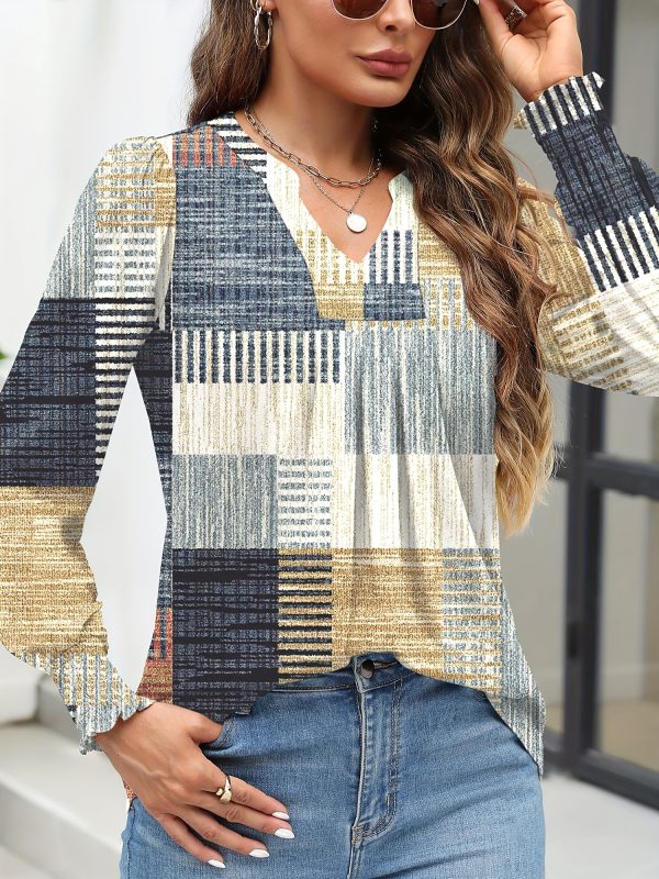 womens v neck long sleeve blouses tops 2024 fall fashion ruffle cuffs dressy casual t shirts
